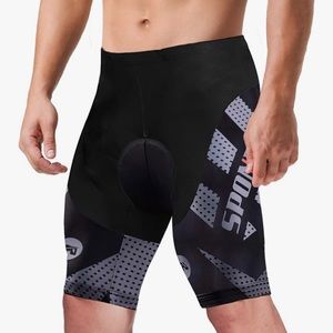 Sponeed Men's L Biking/Cycling Padded Spandex Quick Dry Beathable Shorts. Gray